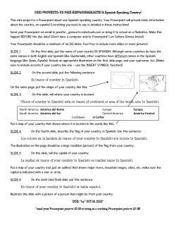 MINI-PROYECTO: UN PA&Iacute;S HISPANOHABLANTE (A Spanish