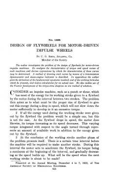 design of flywheels for motor-driven impulse wheels