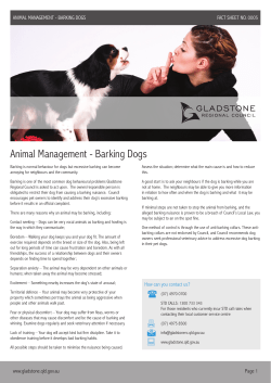 Animal Management - Barking Dogs