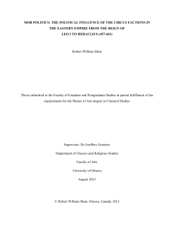 mob politics: the political influence of the circus