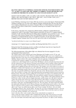 qsa/ww1 group to officer of the imperial yeomanry