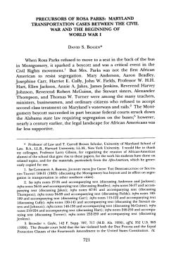 Precursors of Rosa Parks - DigitalCommons@UM Carey Law
