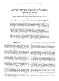 Synchrotron radiation xANES spectroscopy of Ti in minerals