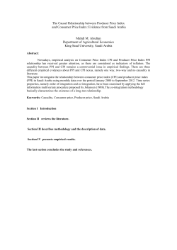 The Causal Relationship between Producer Price Index and