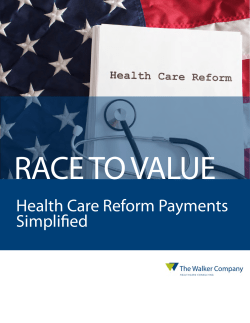 Race to Value - Health Care Reform Payments Simplified