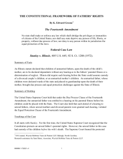 Constitutional Framework of Father`s Rights