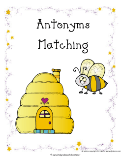 Antonyms Matching Cards