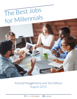 The Best Jobs for Millennials