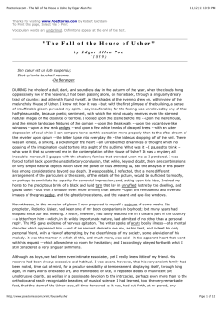 The Fall of the House of Usher by Edgar Allan Poe