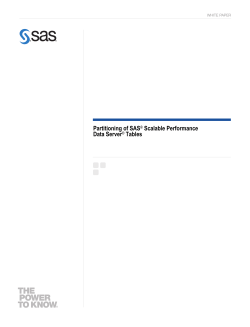 Partitioning of SAS&reg; Scalable Performance Data Server&reg; Tables