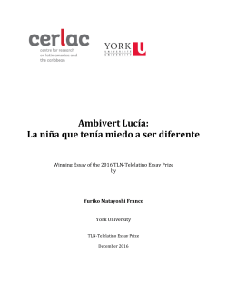 Ambivert Luc&iacute;a: La ni&ntilde;a que ten&iacute;a miedo a ser diferente