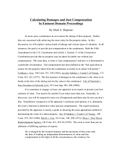Calculating Damages in Eminent Domain 091713 (2)