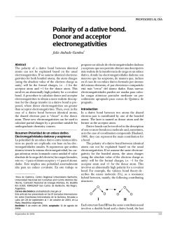 Polarity of a dative bond. Donor and acceptor electronegativities