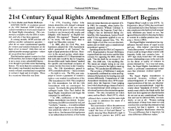 21st Century Equal Rights Amendment Effort Begins
