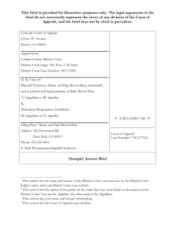 This brief is provided for illustrative purposes only. The legal