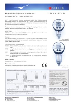Data Sheet LEX 1 - keller