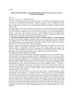 French topographic and hydrographic surveys of Dalmatia in the