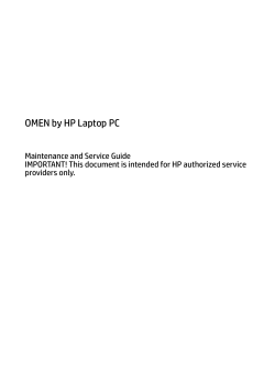OMEN by HP Laptop PC Maintenance and Service