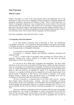 Map Projections - Hrvatsko kartografsko dru&scaron;tvo