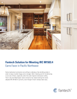 Fantech Solution for Meeting IRC M1503.4 Earns Favor in Pacific