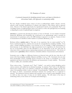 Sources of error - epidemiolog.net
