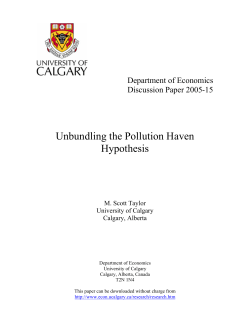 Unbundling the Pollution Haven Hypothesis