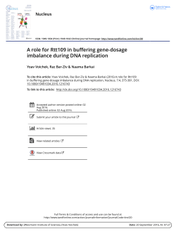 A role for Rtt109 in buffering gene