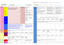 Seahorses Class Subject Planner Summer 2017