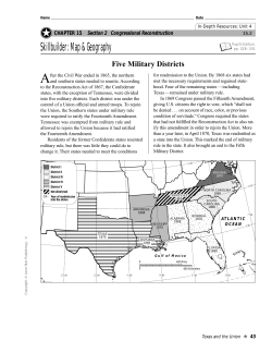 Five Military Districts - Celebrating Texas Online