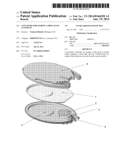 Container for storing a drug such as insulin