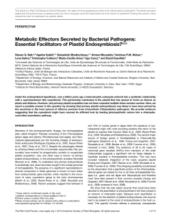 Essential Facilitators of Plastid Endosymbiosis?