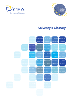 Solvency II Glossary - European Commission
