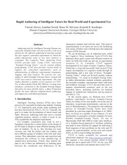 Rapid Authoring of Intelligent Tutors for Real