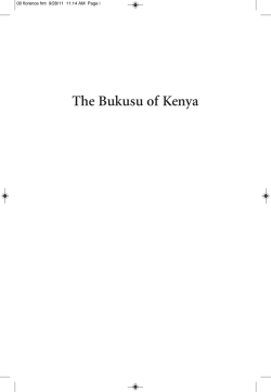 The Bukusu of Kenya - Carolina Academic Press