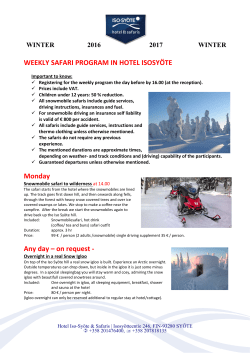Safari weekprogram