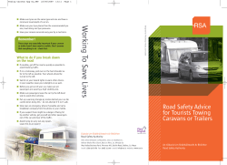 Road Safety Advice for Tourists Towing Caravans or