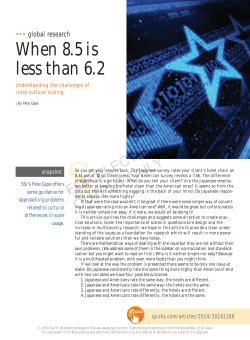 Understanding the Challenges of Cross-Cultural Scaling