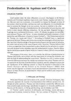 Predestination in Aquinas and Calvin