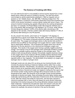 The Science of Cooking with Wine