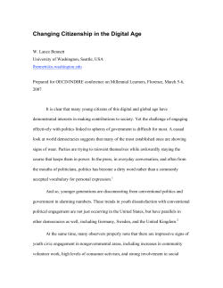 Changing Citizenship in the Digital Age