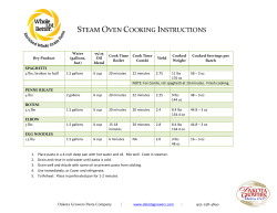 steam oven cooking instructions