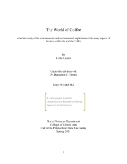 The World of Coffee - DigitalCommons@CalPoly