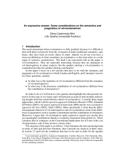 An expressive answer. Some considerations on the semantics and