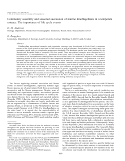 Anderson, D. M., and K. Rengefors. Community assembly and