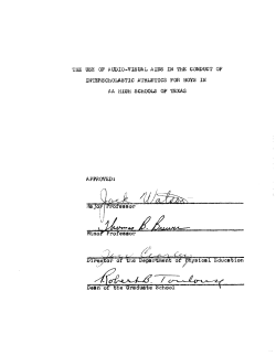 TEE USE Of AUDIO-VISUAL AIDS IH THE CONDUCT OP