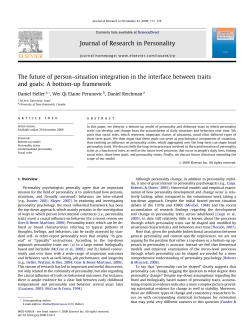 The future of person&ndash;situation integration in the interface between