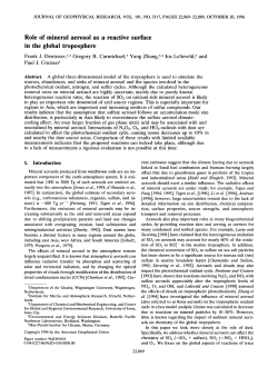Role of mineral aerosol as a reactive surface in the global troposphere