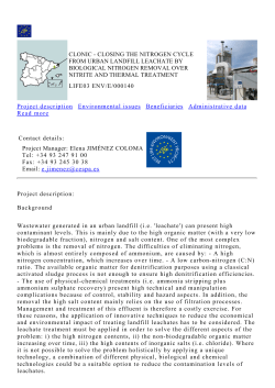CLONIC - CLOSING THE NITROGEN CYCLE FROM URBAN