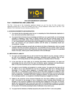 Membership Terms and Conditions