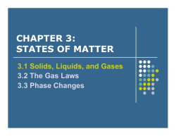 3.1 Solids, Liquids, and Gases